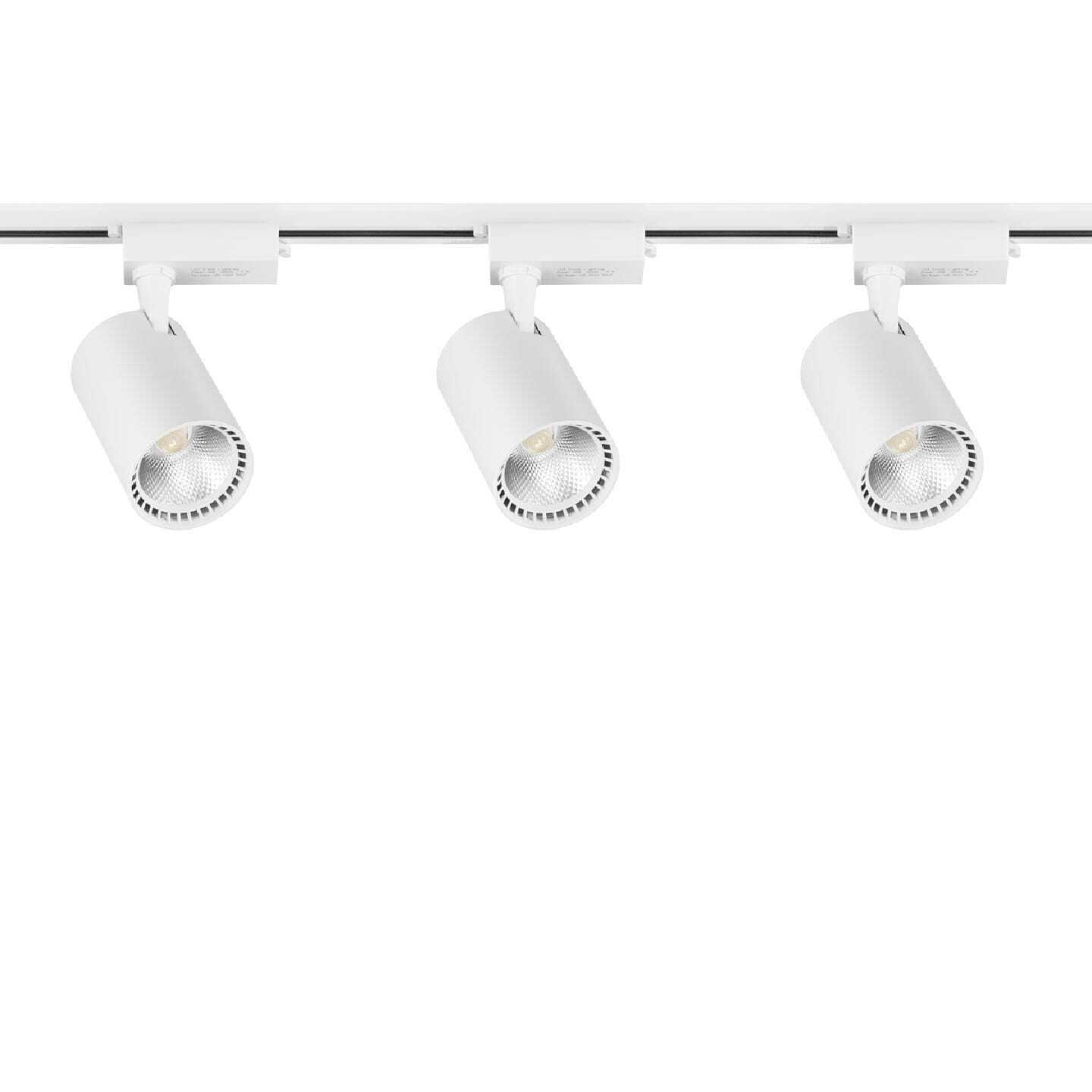 Zestaw szynowy LED biały 3 x reflektor 20W + szynoprzewód 1.5m