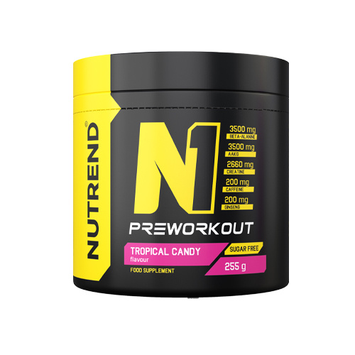 Фото - Амінокислоти Nutrend N1 Pre Workout - 255g - Tropical Candy - Odżywki około treningowe 