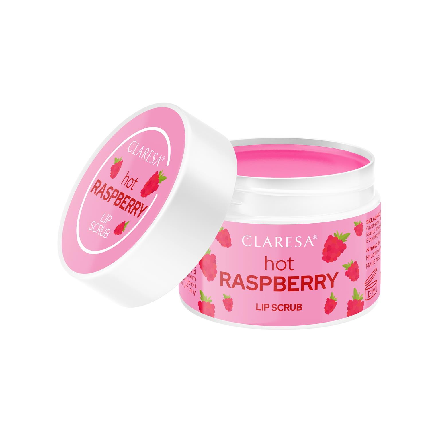 Claresa, Peeling do ust saucy lips HOT RASPBERRY 15g