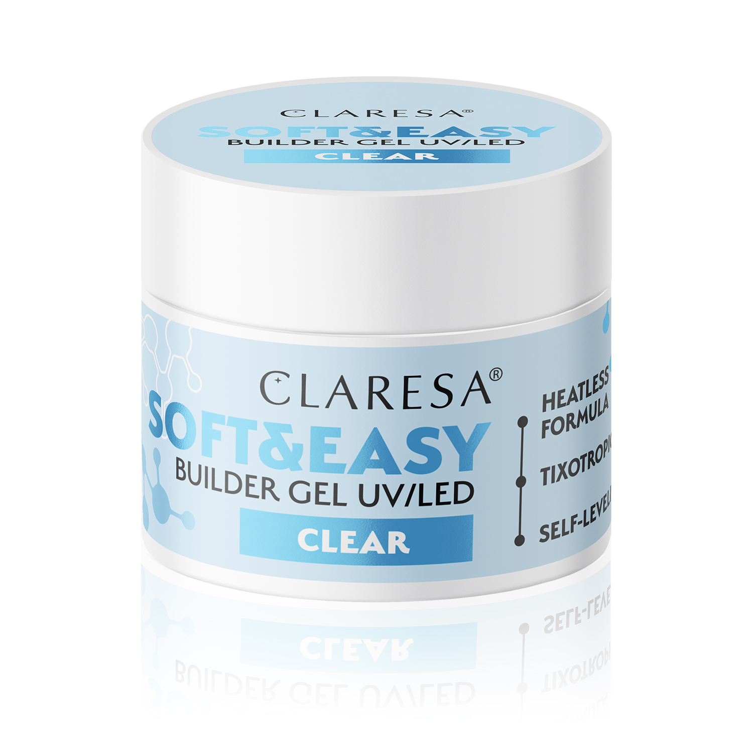 Claresa, Żel budujący, SOFT&EASY BUILDER GEL CLEAR, 90g