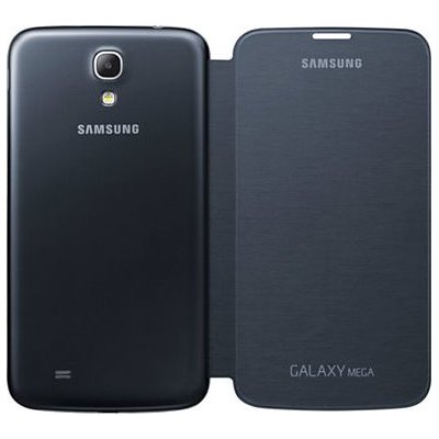 Samsung oryginalny ochronna wyświetlacza klapkę/Flip Cover EFC-1j9faegstd (kompatybilny z GALAXY Note 2/Note 2 LTE) w Amber Brown, Galaxy Mega, czarny