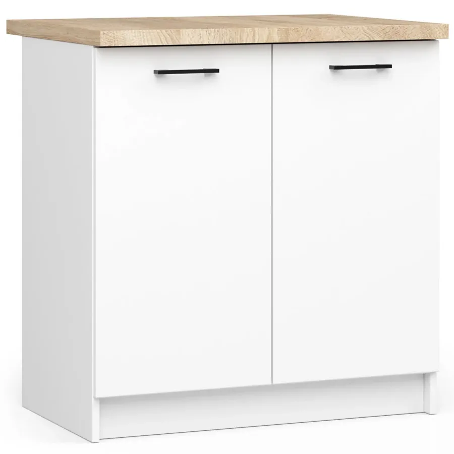 Biała Dolna Szafka Kuchenna 80 Cm B5-D38
