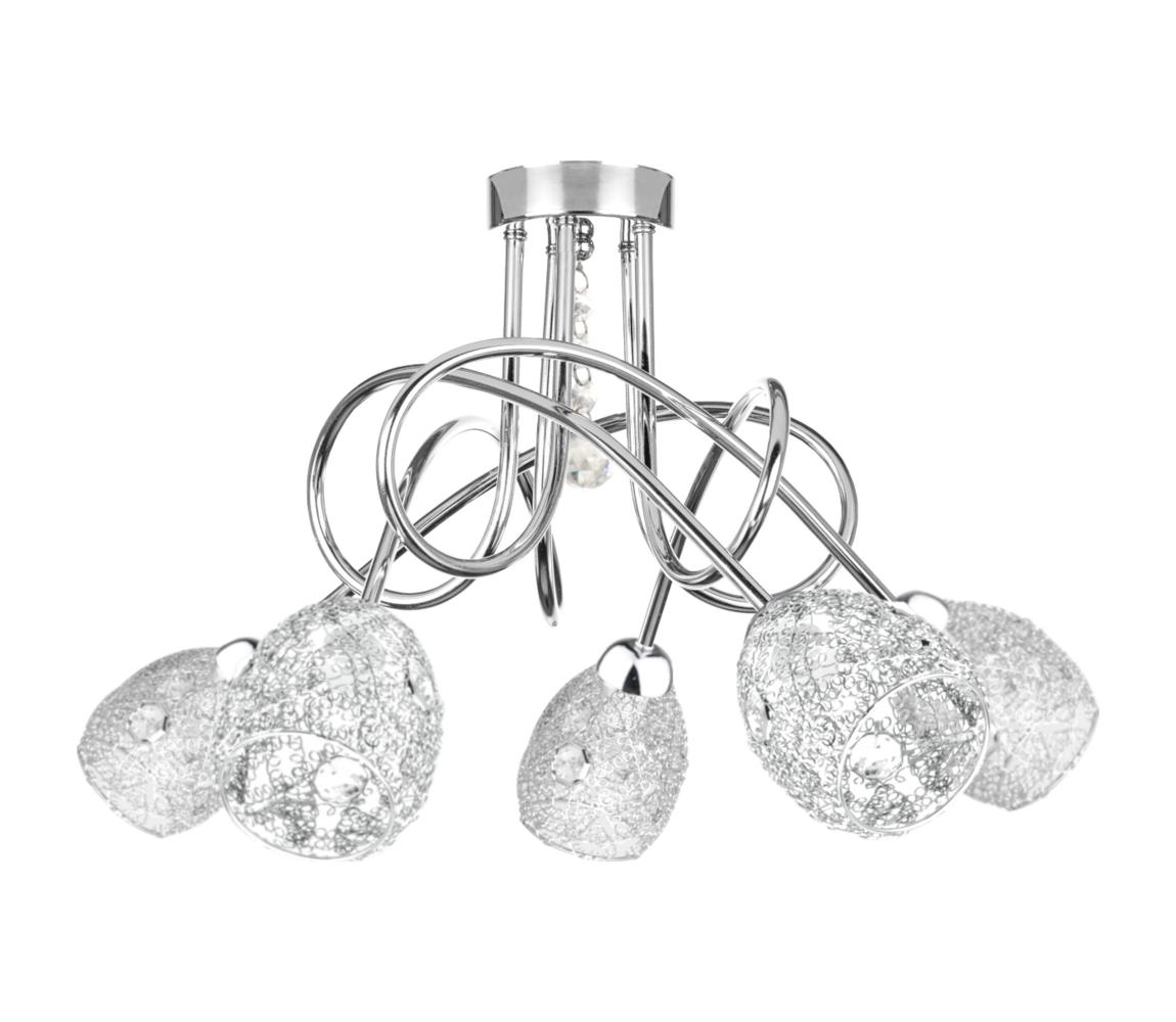 Żyrandol natynkowy TWIST CRYSTAL 5xE14/40W/230V