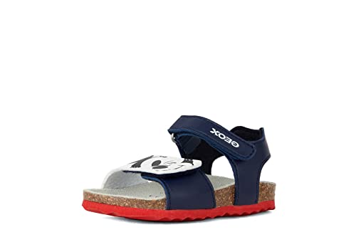 Geox Chłopięce B Chalki Boy sandały, Navy Optic White, 24 EU