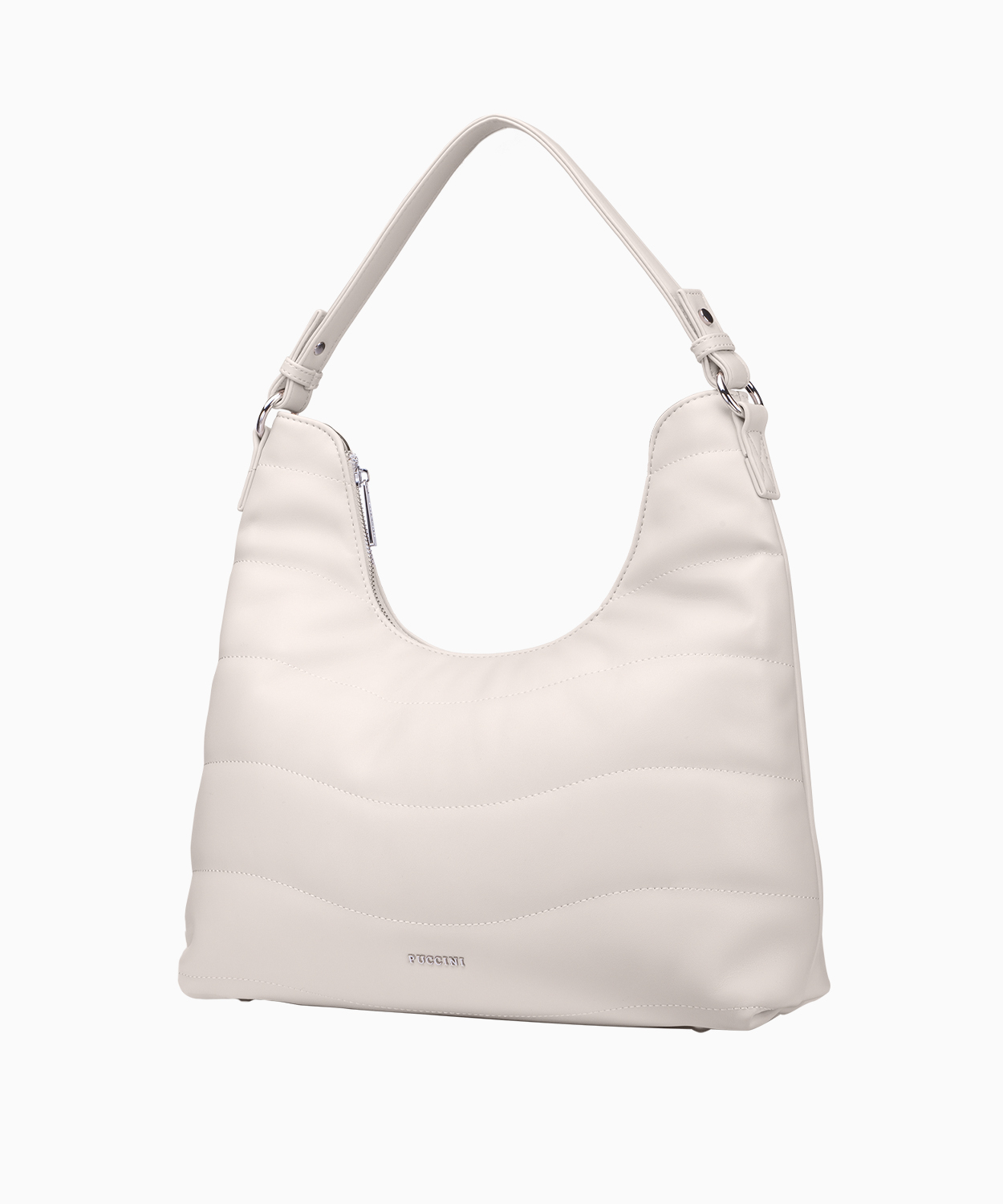 PUCCINI Miękka torebka typu shopper jasny beż
