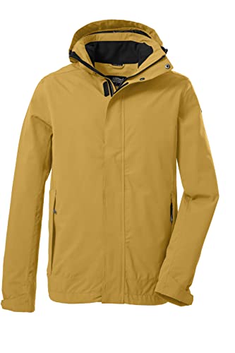 Killtec Męska kurtka funkcyjna / kurtka outdoorowa z odpinanym kapturem KOS 87 MN JCKT_XENIOS; ciemnożółta, 4XL, 39147-000