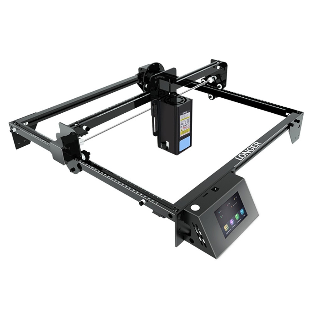 LONGER RAY5 20W Laser Engraver, 0.08*0.1mm Laser Spot, Color Touchscreen, 32-Bit Chipset, APP Connection, 375*375mm