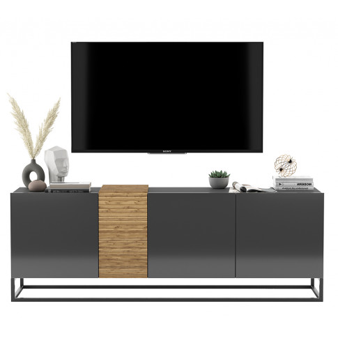 Stojąca szafka rtv grafit połysk D3-N21