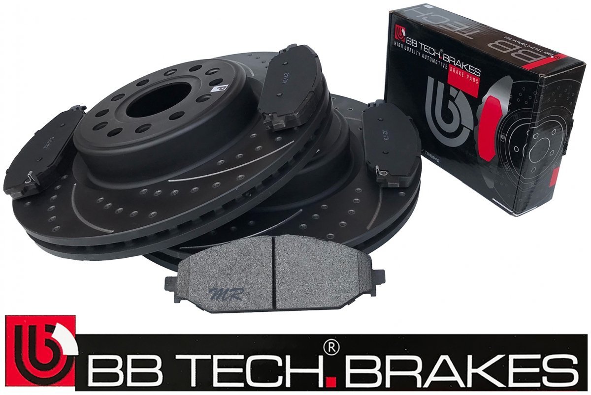 Przednie klocki + WIERCONE NACINANE tarcze hamulcowe RAM 1500 DT 2019-