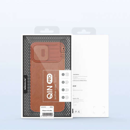 Etui skórzane Nillkin Qin Pro Leather Case do iPhone 14 Pro Max (czarne)