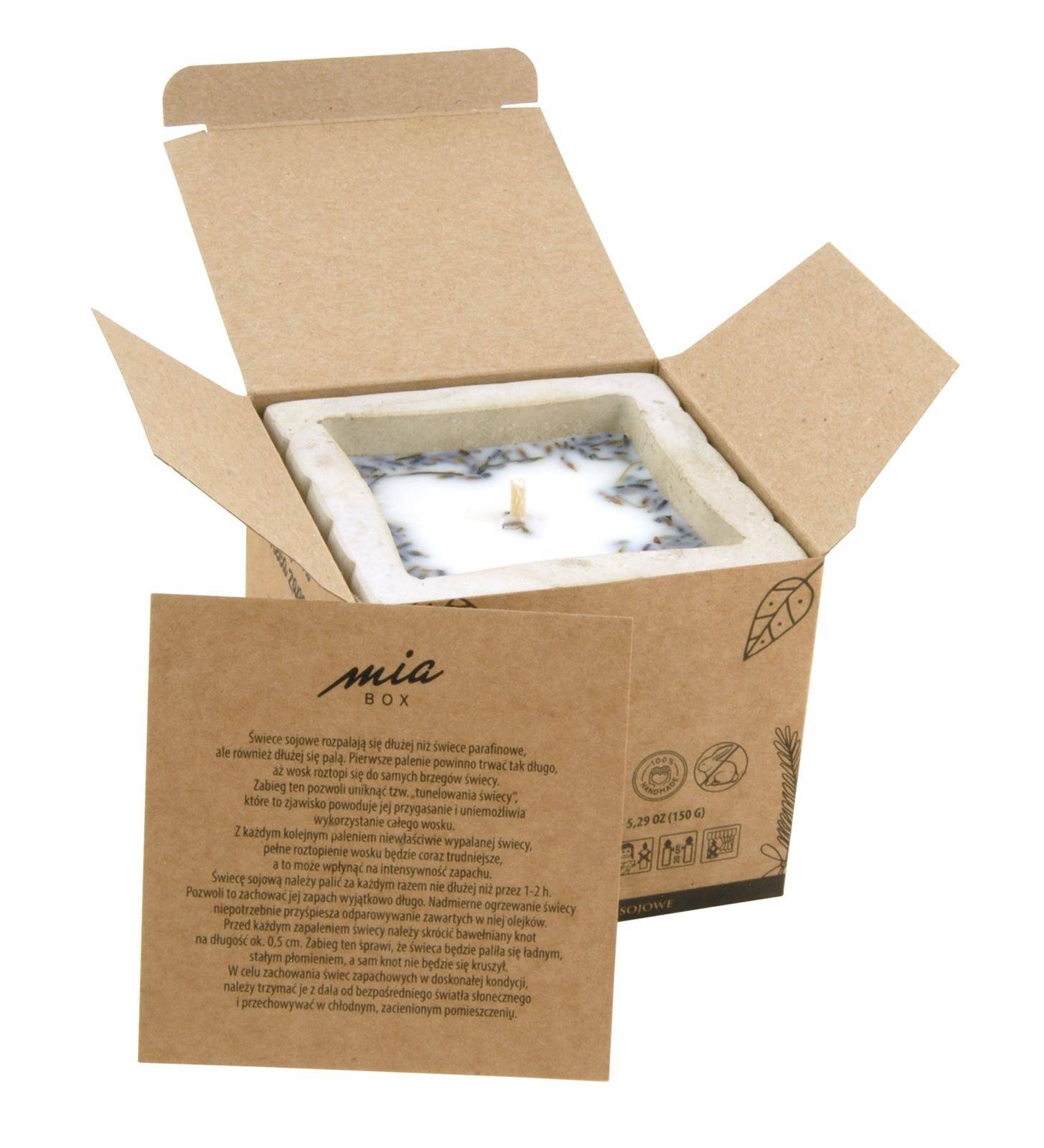 E-commerce MIA BOX Świeca sojowa betonowa-10 olejków których nie lubią komary, kleszcze i inne owady 150 g 127516