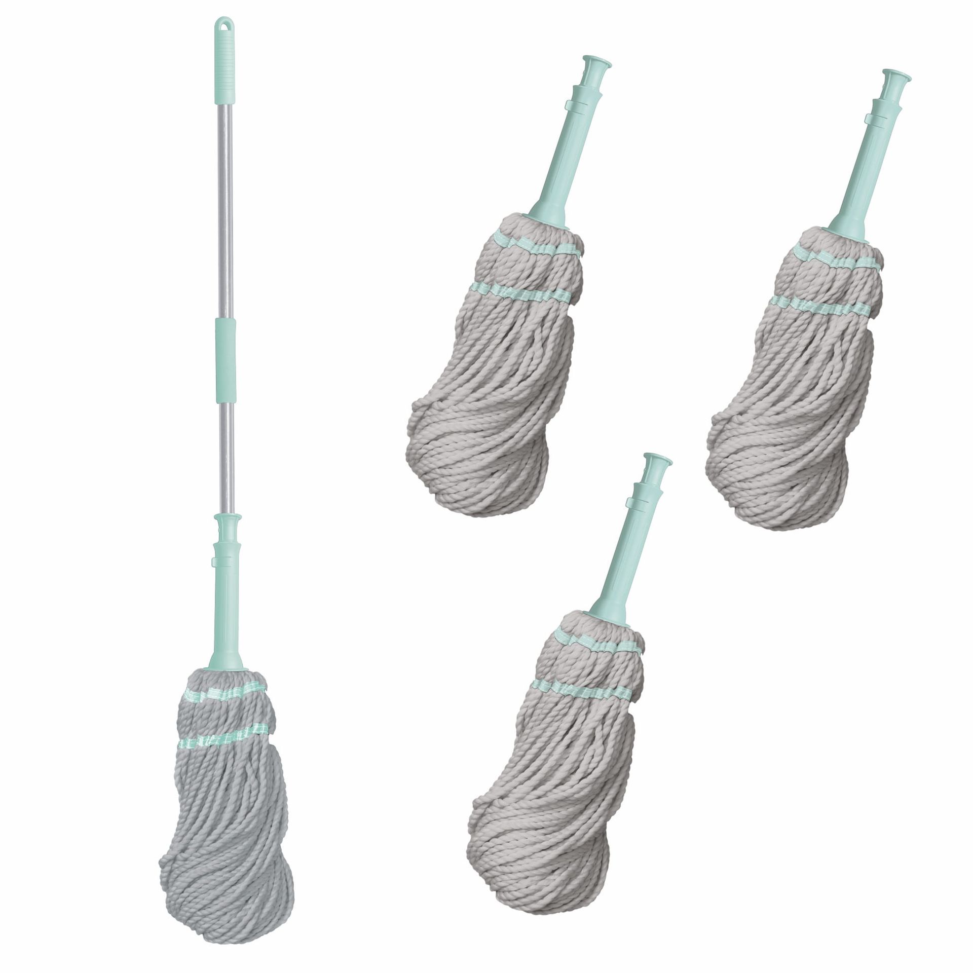 Mop YORK skręcany do mycia podłóg TWIST superchłonny + stalowy kij 130 cm + 3 zapasy - oficjalny sklep internetowy YORK