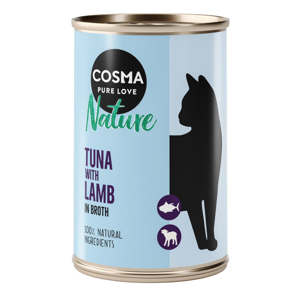 Pakiet Cosma Nature, 12 x 140 g - Tuńczyk z jagnięciną