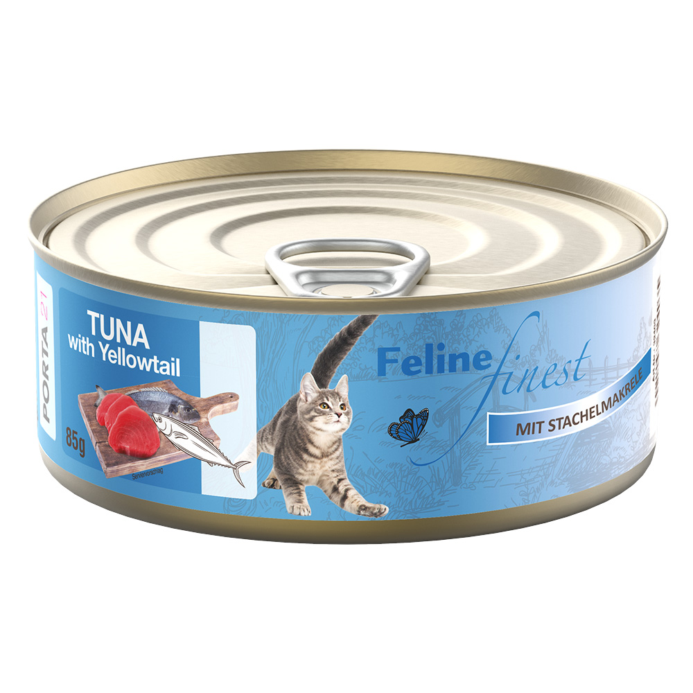 Porta 21 Feline Finest, 6 x 85 g - Tuńczyk z seriolą olbrzymią