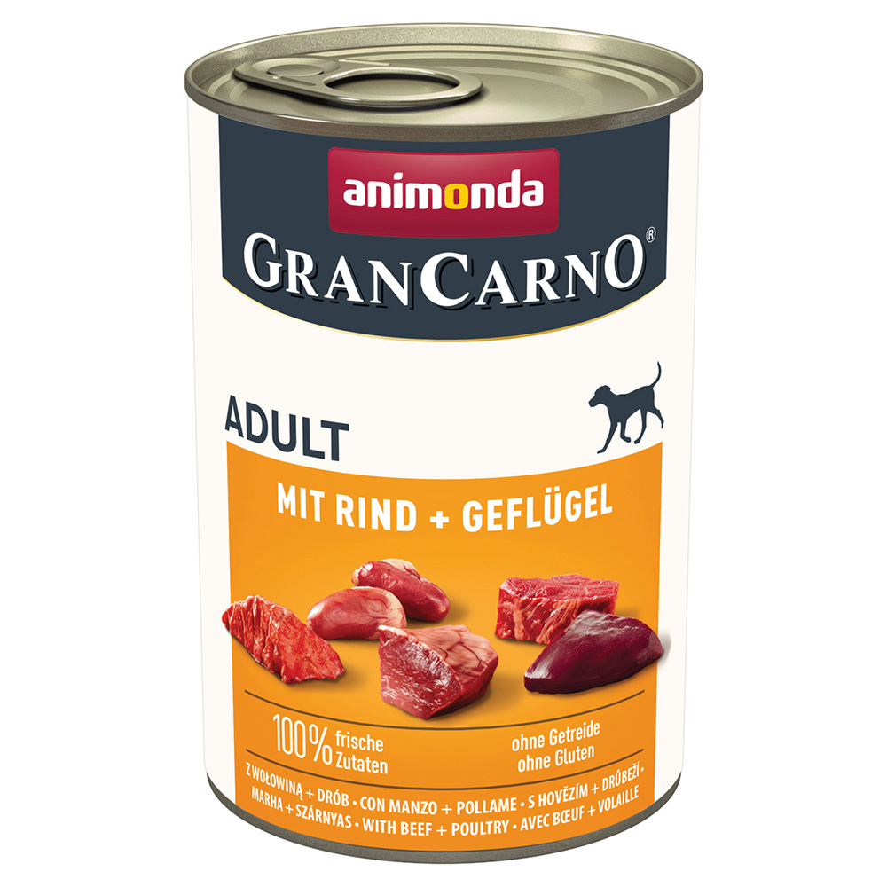 Pakiet Animonda GranCarno Original, 12 x 400 g - Wołowina z drobiem