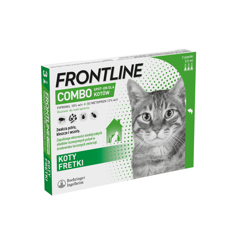 Frontline Combo Spot-on dla kotów  - 6 pipet x 0,5 ml