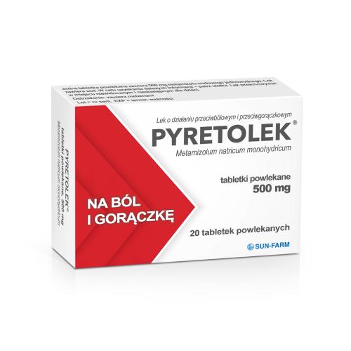 Pyretolek 500mg, 20 tabletek - >>> DARMOWA od 99zł 