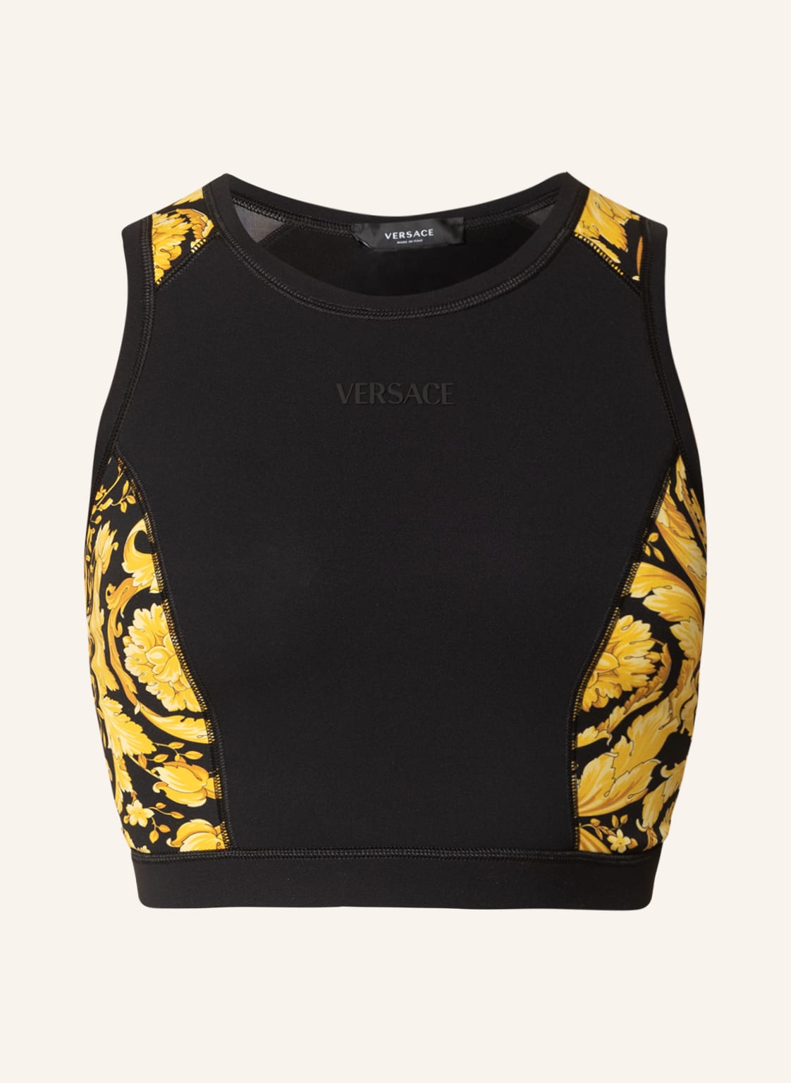 Versace Krótki Top Barocco schwarz