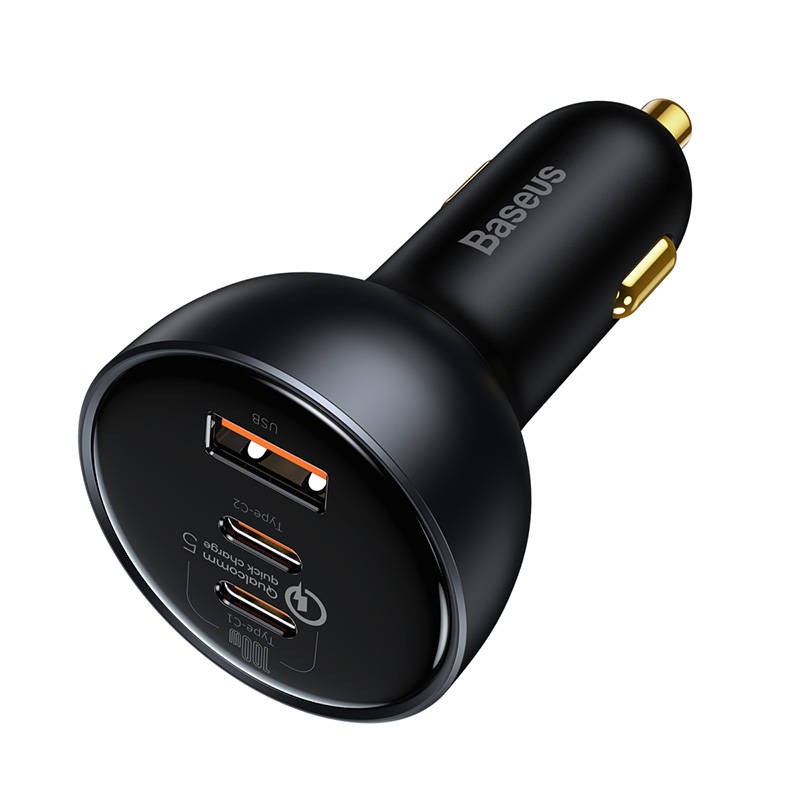 Baseus Qualcomm, USB, 2x USB-C, 160W szara