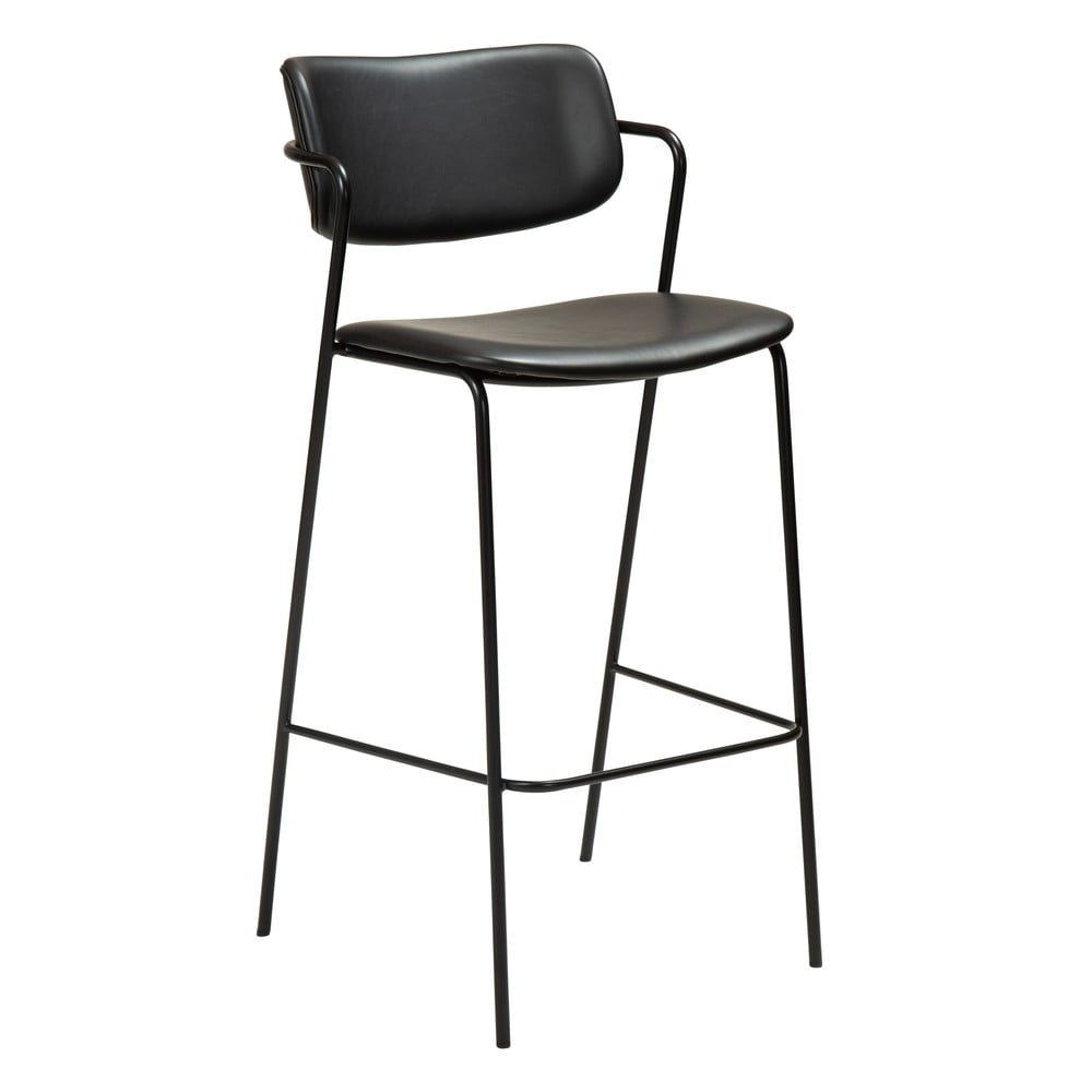 Czarny hoker z imitacji skóry DAN-FORM Denmark Zed, wys. 107 cm