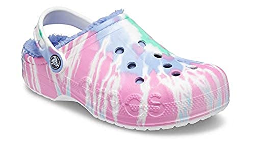 Crocs Męskie i damskie chodaki Baya z podszewką, ciepłe i puszyste pantofle, uniseks, męskie i damskie chodaki z podszewką Baya | ciepłe i puszyste kapcie, Pink Lemonade Multi, 41/42 EU