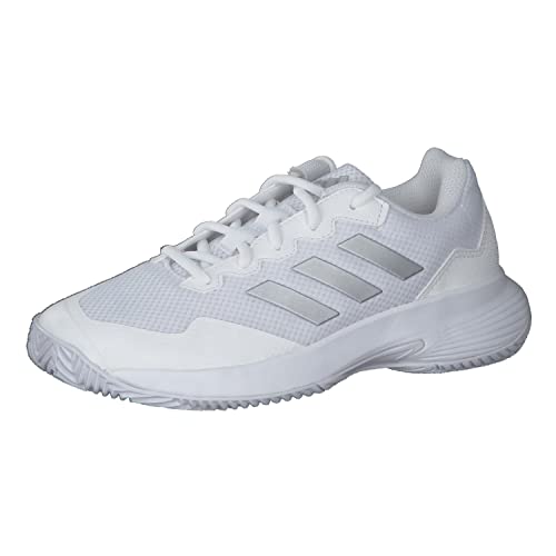 adidas GameCourt 2 W, Trampki damskie, Ftwr White/Silver Met./Ftwr White, 44 2/3 EU, Ftwr White Silver Met Ftwr White, 44.5 EU