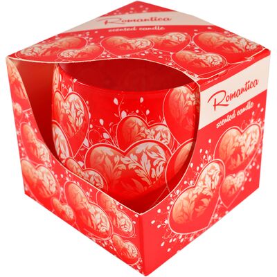 Świeca szklanka powlekana 100 g romantica