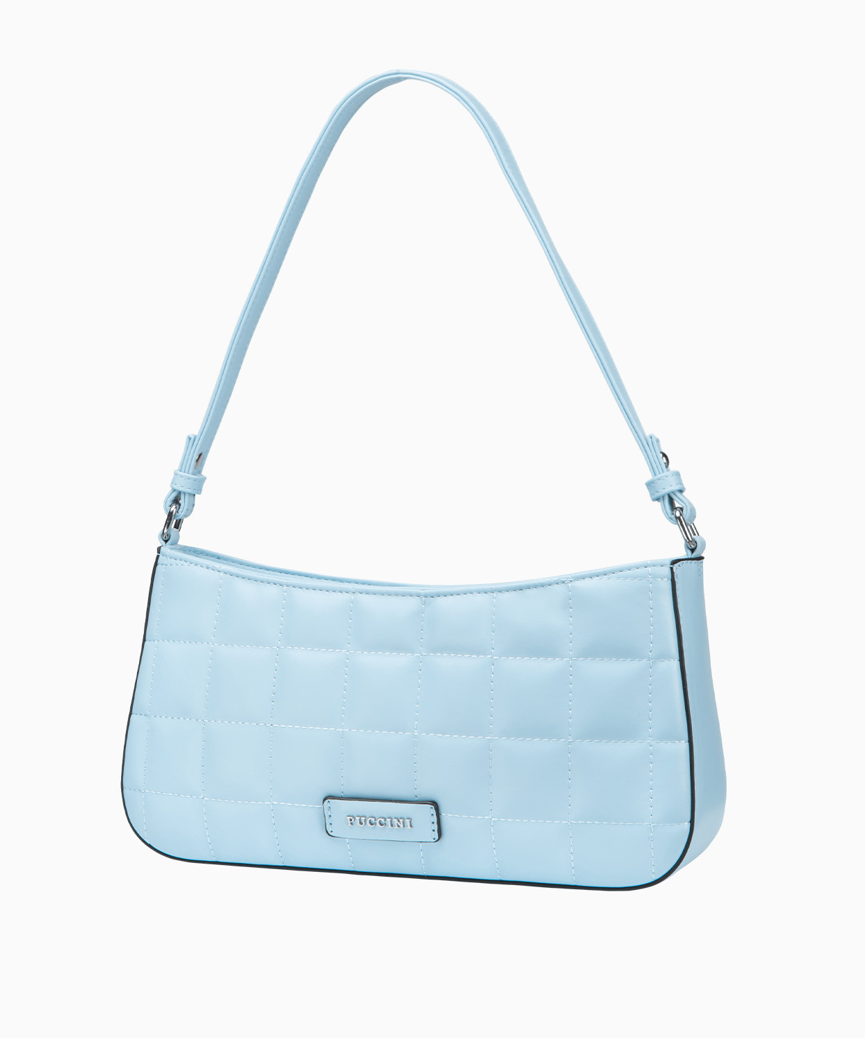 PUCCINI Pikowana torebka typu jamnik niebieska
