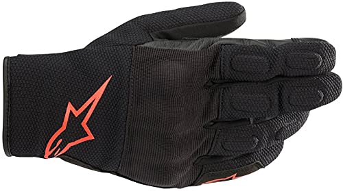 Rękawice motocyklowe Alpinestars S Max Drystar Gloves Black Red Fluo, czarne/czerwone/fluorescencyjne, M