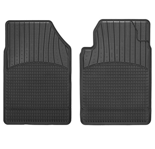 CarFashion 271679 mata A1 na każdą pogodę, 2-częściowa, gumowa mata TPE, czarna, uniwersalna mata samochodowa bez uchwytu na matę