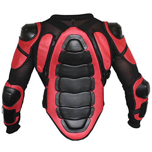 Kurtka ochronna na motocykl, motocross, deskorolkę, pancerka, rozmiar: 50/M, kolor: czerwony