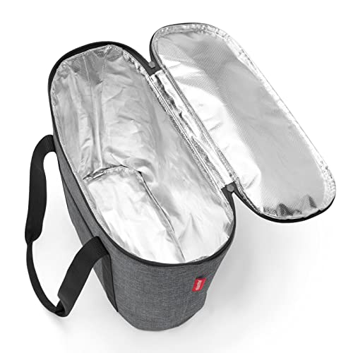 reisenthel Thermoshopper Twist Silver – torba chłodząca na zakupy lub piknik z 2 paskami do noszenia – wykonana z wodoodpornego materiału, srebrny, thermoshopper
