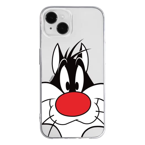 ERT GROUP etui na telefon Apple Iphone 14, case oryginalny i oficjalnie licencjonowany przez Looney Tunes, wzór Sylvester 001, optymalnie dopasowane, plecki z TPU cześciowo przeźroczyste