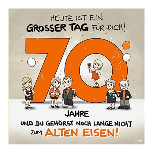 Kartka z życzeniami z muzyką, dowcipna kartka urodzinowa z motywem archei, pasująca sentencja i tekst wewnętrzny, w zestawie z kopertą, 17 x 16,5 cm