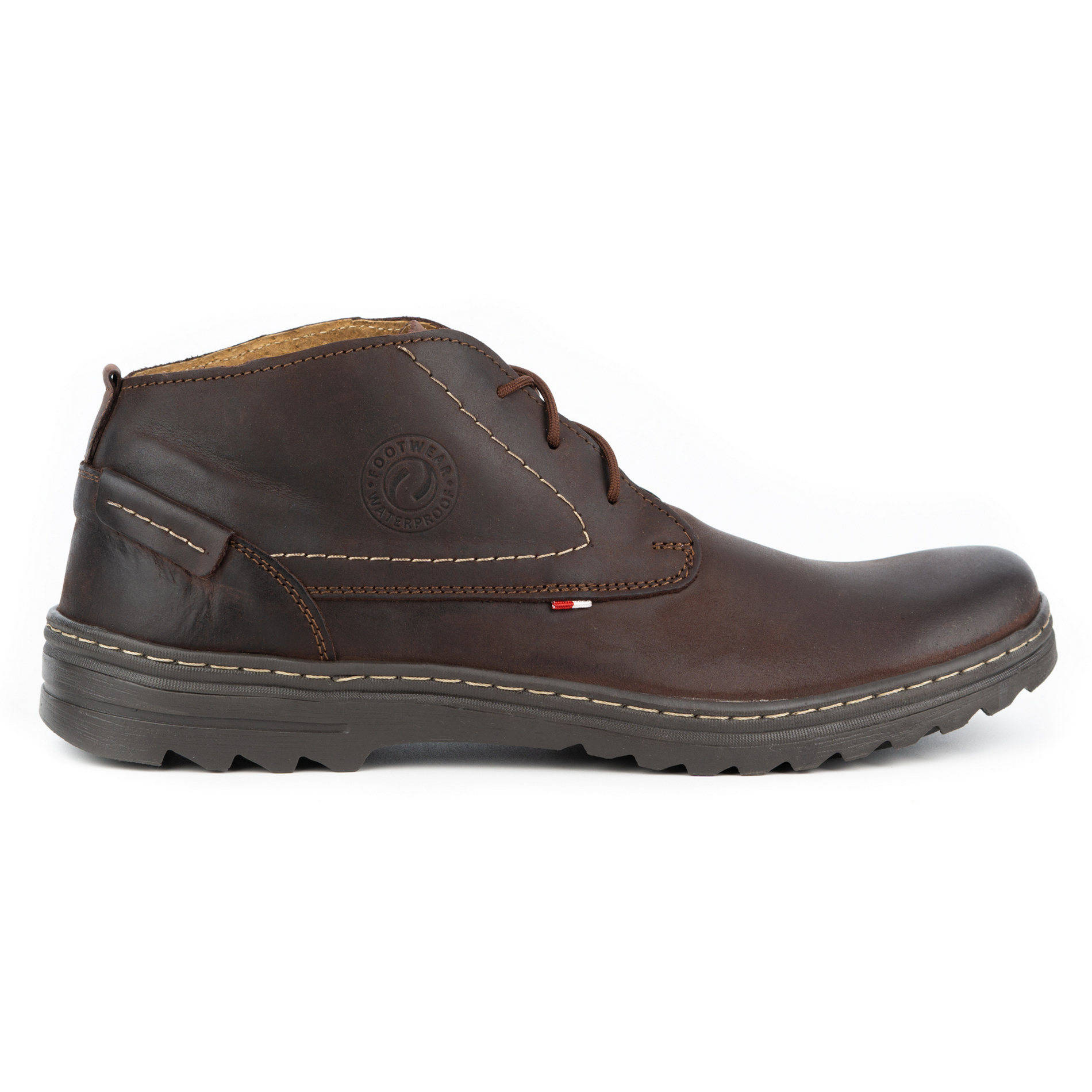 Buty męskie skórzane casual 234GT brązowe - Buty Olivier
