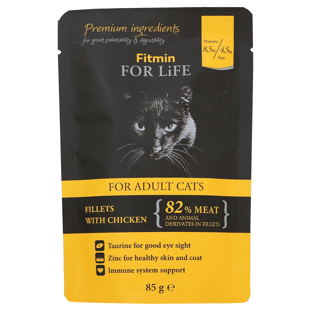 Fitmin Cat For Life Adult, 28 x 85 g - Kurczak