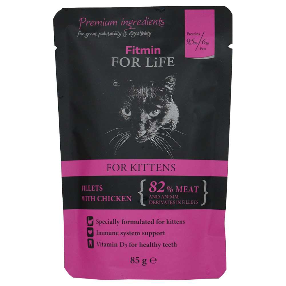 Korzystny pakiet Fitmin Cat For Life Kitten, 56 x 85 g - Kurczak