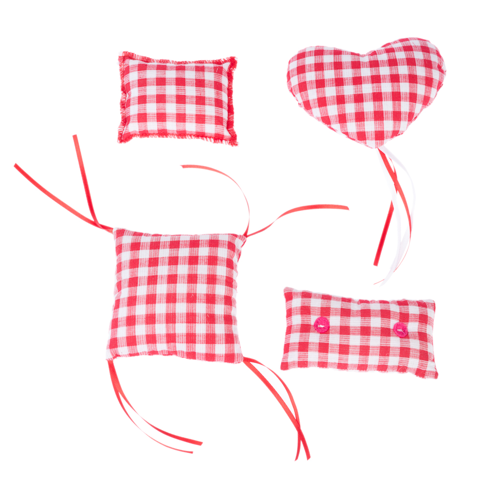 TIAKI Poduszki z kocimiętką Vichy  - 4-częściowy zestaw