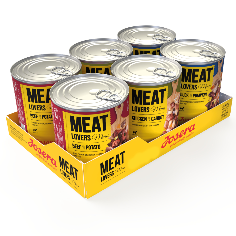 Josera Meatlovers Menu, 6 x 800 g - Pakiet mieszany (3 smaki)