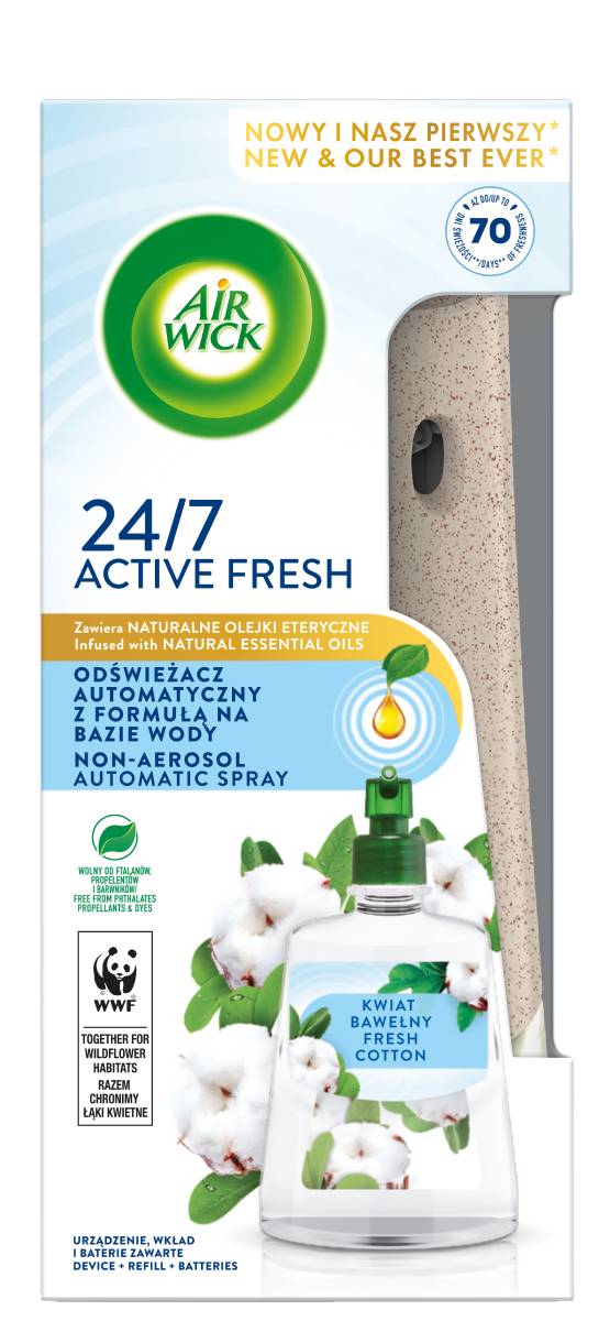 Air Wick Active Fresh Komplet Kwiat Bawełny 228 ml