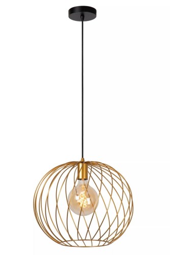 Danza D40 lampa wisząca 1-punktowa czarna/złota 21428/40/02