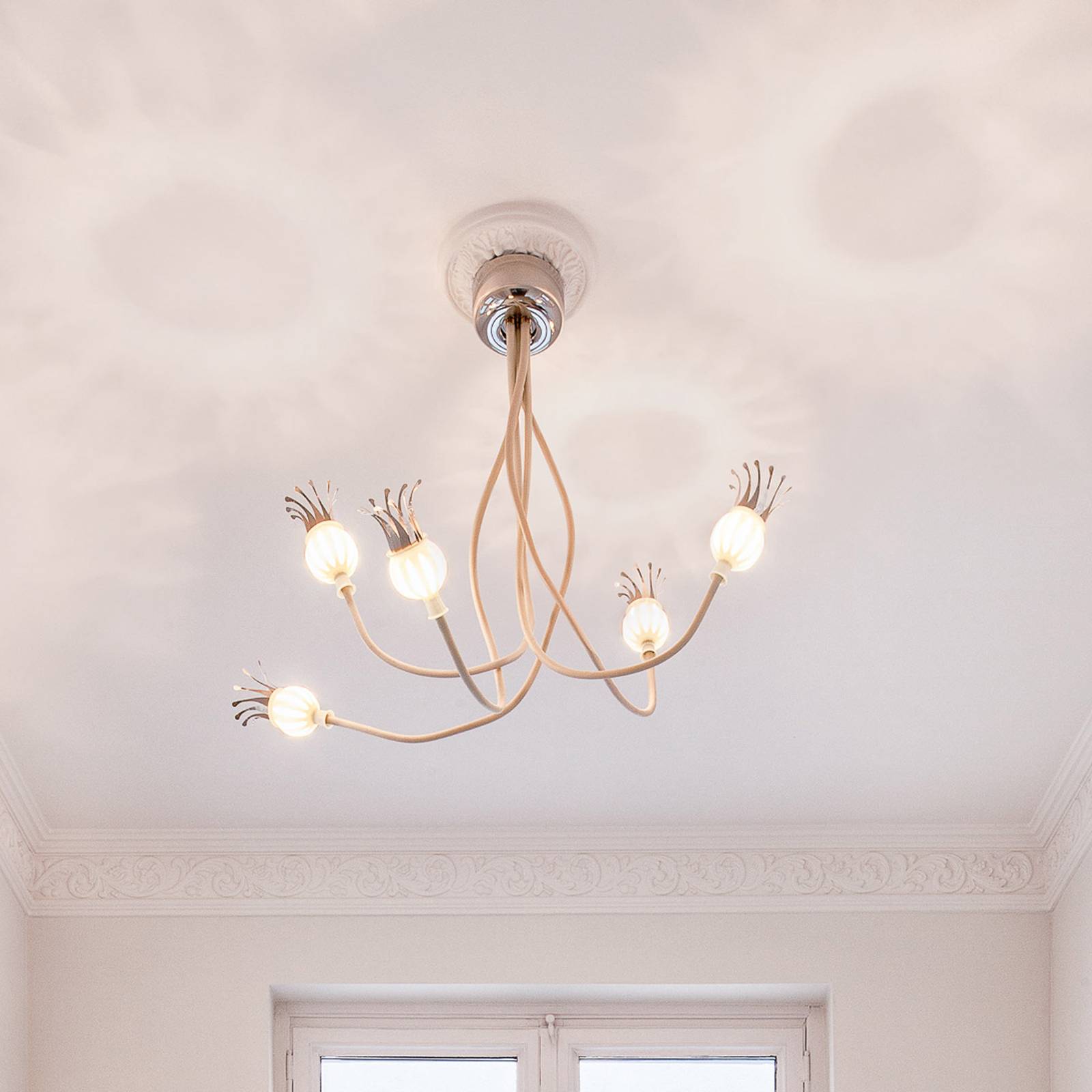 Serien Lighting serien.lighting Poppy sufit 5-pkt. beż/ceramika