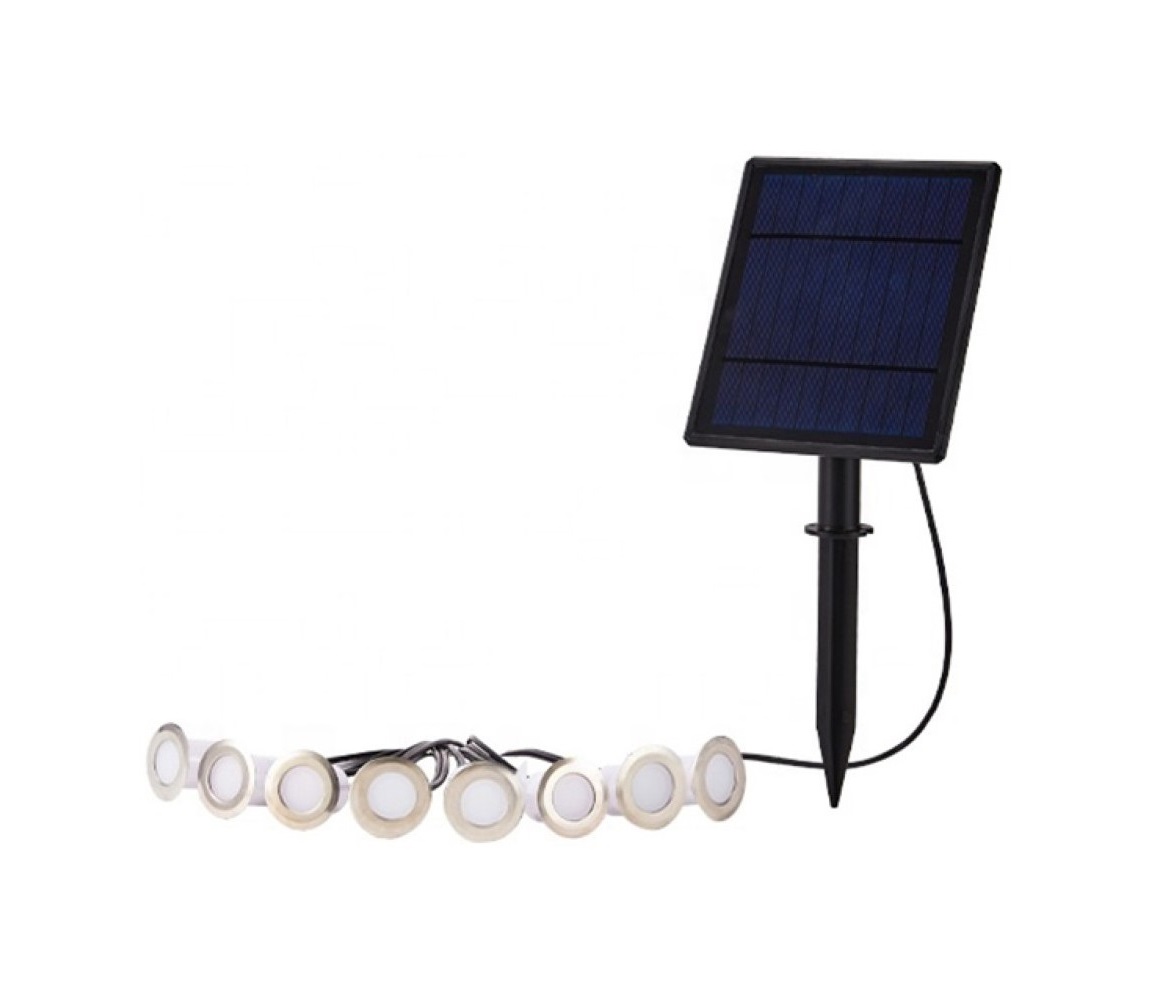 Immax NEO 07905L - LED RGB Ściemnialna lampa solarna 8xLED/1W/5V IP65 Tuya