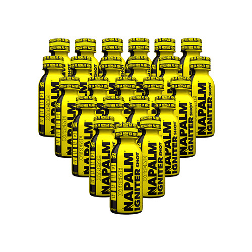 Zestaw FITNESS AUTHORITY Xtreme Napalm Igniter Shot - 24x120ml - Yuzu - Shoty i żele