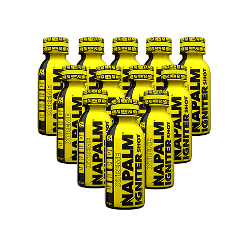 Zestaw FITNESS AUTHORITY Xtreme Napalm Igniter Shot - 12x120ml - Yuzu - Shoty i żele