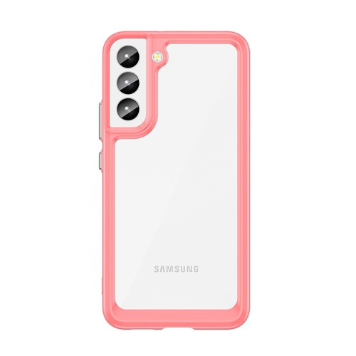Outer Space Case etui do Samsung Galaxy S22+ S22 Plus sztywny pokrowiec z żelową ramką czerwony