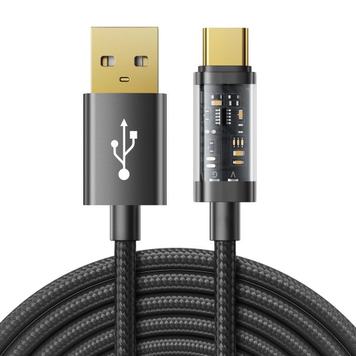 Joyroom kabel USB - USB Typ C do ładowania / transmisji danych 3A 2m czarny S-UC027A20