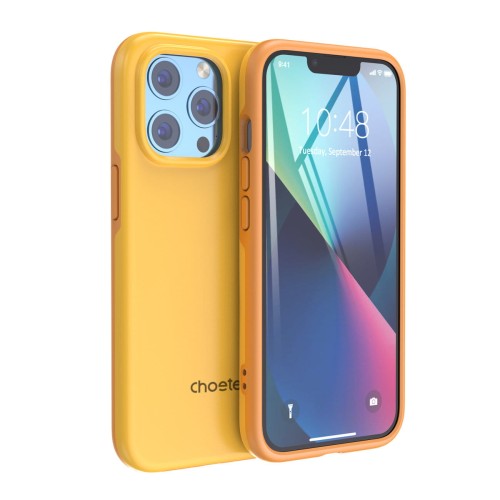 Choetech MFM Anti-drop case etui Made For MagSafe do iPhone 13 Pro pomarańczowy PC0113-MFM-YE
