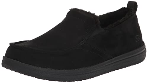 Skechers Męskie kapcie MELSON Willmore, czarne mikrofibra, 10 UK