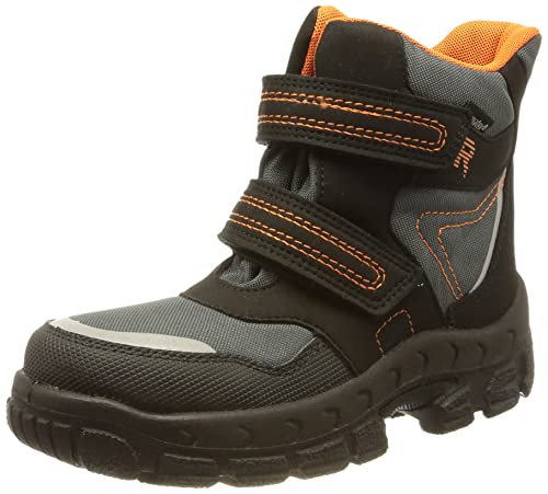 Richter Kinderschuhe Davos śniegowce chłopięce, Vulcano Black Orange, 36 EU